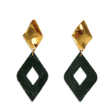 Oorbellen Emerald Gold Drop