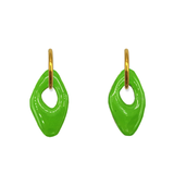 Oorbellen Watercolor Green Organic | Double Sided