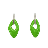 Oorbellen Watercolor Green Organic | Double Sided