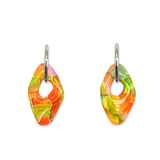 Oorbellen Watercolor Green Organic | Double Sided