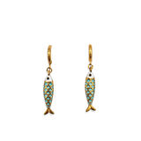 Oorbellen Summer Heat Sardine Hoop Turquoise
