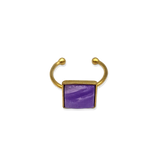 Ring Lila Stone Square