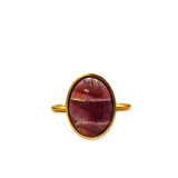Ring Merlot Red Stone Oval