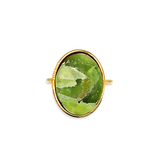 Ring Green Marble Oval