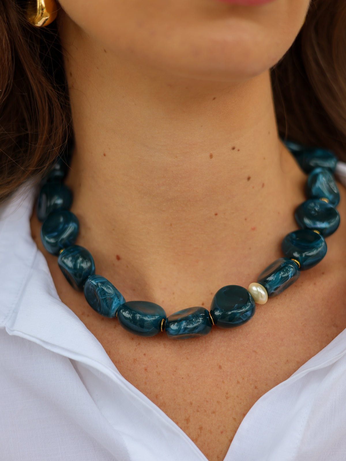 Ketting Teal Flow op model
