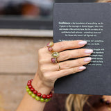 Ring Merlot Olive Stone Oval
