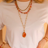 Hanger Carnelian Gold Frame