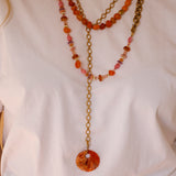 Hanger Carnelian Round Disc