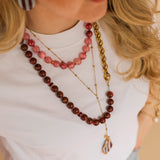 Ketting Red Golden Stripe