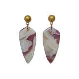 Oorbellen Wine White Soft Teardrops